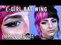 how to do e-girl bat wing makeup for hooded eyes in depth makeup tutorial