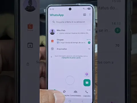 Postar foto com música no status do whatsapp
