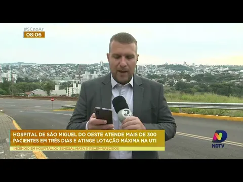 Hospital de São Miguel do Oeste atinge lotação máxima no setor de UTI