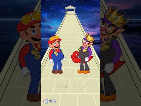 Mario and Waluigi’s Item-Eating Race! Who Takes the Crown? 🏁👑