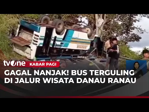 Gagal Nanjak, Bus di OKU Selatan Terguling dan Menyebabkan Penumpang Luka-luka