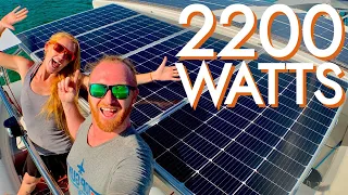 HUGE SOLAR UPGRADE! | Is 2200W enough for BOAT LIFE? [Ep49 RED SEAS]