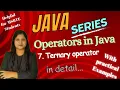 7 Ternary Operator Operators in Java Lecture 16 Padho Engineering