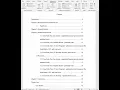 Automatically creating a table of contents in Word