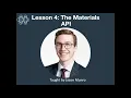 2021 MP Workshop - The Materials API