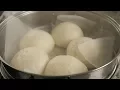 Lagu Fluffy steamed buns filled with sweet red beans (Jjinppang: 찐빵)
