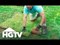Way to Grow Patch Up the Lawn With Sod HGTV