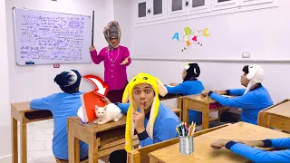 لما اخوك الصغير ياخد قطه معاه المدرسه المدرسه الشريره السلسيلي 