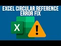 How to Find and Fix Circular Reference Formula Errors in Microsoft Excel