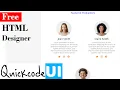 Create HTML user cards using Quickcode UI Designer
