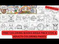 Free Coloring Book Mega Pack Kids Adults Coloring Pages FREE DOWNLOAD