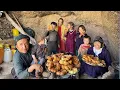 Lagu Traditional Bosragh Cooking in a Winter Cave | Twin Family | Afghan Village Life