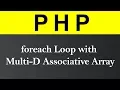 foreach Loop with Multi D Associative Array in PHP Hindi