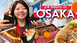 24 HOURS EATING IN OSAKA 🍙! Japanese Food Tour 2026