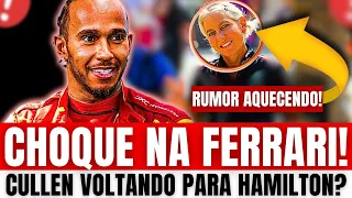 FLAGRA! ANGELA CULLEN VOLTANDO COM HAMILTON NA FERRARI? | RED BULL PREPARA SURPRESA | ASTON MARTIN