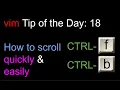 How to scroll easily and quickly in vim vim tutorial tip of the day