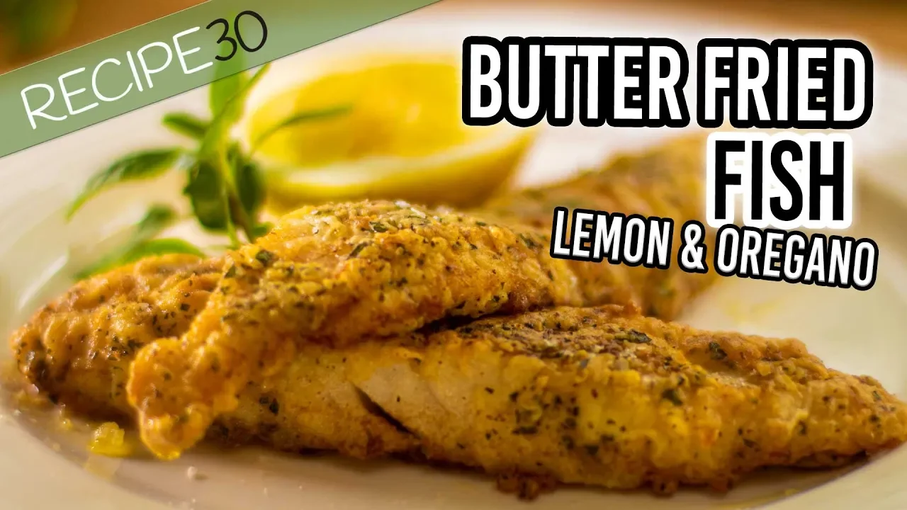 Crusted Butter Fried Fish with Lemon and Oregano