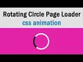 Rotating Circle Page Loader CSS Animation csPoint