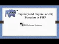 PHP Tutorial - require and require