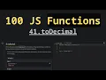 41 toDecimal Solving 100 JS Functions