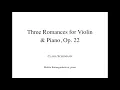 Clara Schumann - 3 Romances for Violin, Op. 22 (piano accompaniment)