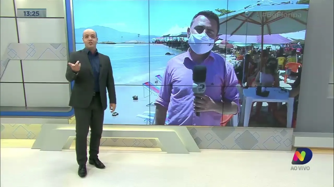 Carros estacionados em local proibido e maré alta são problemas na praia do Forte, em Florianópolis