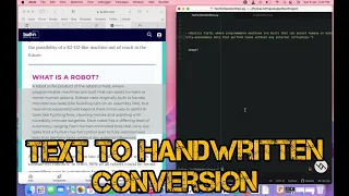 Text To Handwritten using Python Atom OpenCV OS PyWhatKit Python