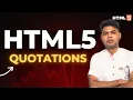 HTML Quotations Tag Explained Blockquote q cite abbr in HTML HTML Full Course for Beginners