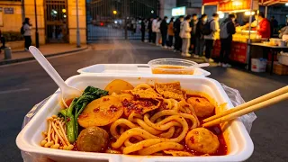 【LIVE】Spicy mixed noodles, a street food stall near the university gate.