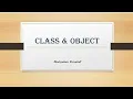 Class Fundamentals Class Object Method Instance variables Java OOP Malayalam Tutorials