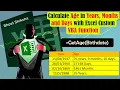 Calculate Age in Excel Custom VBA Function Tutorial Free Code Inside