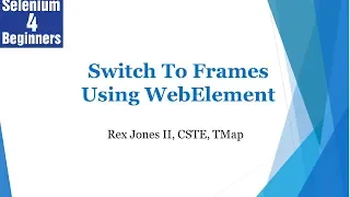 frame WebElement Switch To A Frame 30