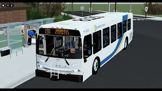 VAMOS Bus Simulator Operating a 2009 D40LFR 8120 On Route 190 Unionville Express