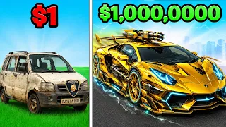 $1 To $10,000,000 GOD LAMBORGHINI CAR In GTA 5!