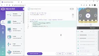 Save Edit Scripts with micro bit Python Editor V3