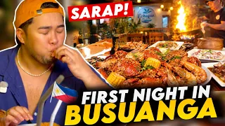 ARRIVAL IN BUSUANGA! HOTEL ROOM TOUR AND FIRST DINNER HERE! π΅π