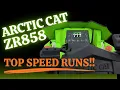 Arctic Cat ZR858 Catalyst Top Speed Runs Rangely Lake Maine
