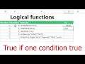 Excel Tutorial Logical Function and Comparison Operators