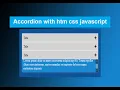 Easy accordion with html css javascript