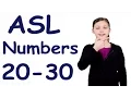 ASL Numbers 20-30 in Sign Language