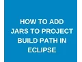 How to add jar to project build path