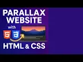 Parallax Website Design with Just HTML CSS Beginner Friendly Tutorial