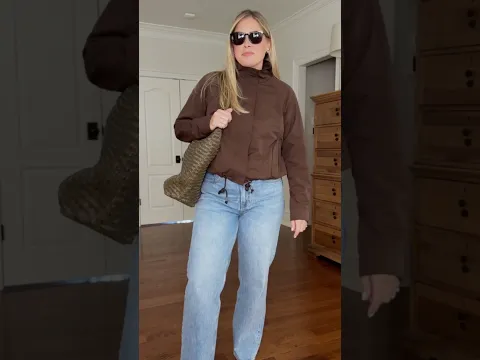 The ultimate layer for fall: a funnel neck jacket #fashiontrends #fallstyle #fallstyleinspo