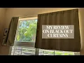 Amazon review of Blackout kitchen curtains in sage green