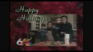 WCSH 6Alive Happy Holidays Greeting From News Anchors Cindy Williams Lee Nelson With Son Xander