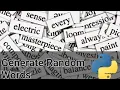 Generate Random Words in Python RandomWord class full tutorial