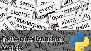 Generate Random Words in Python RandomWord class full tutorial