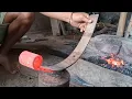 Download Lagu How To Make Billhook kinfe making Process from Old Spring// Billhook Dao #viralvideo #blacksmith
