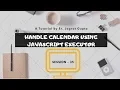 Handle Calendar using JavaScriptExecutor - Selenium WebDriver