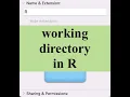working directory in R check and change export a R dataset to csv document